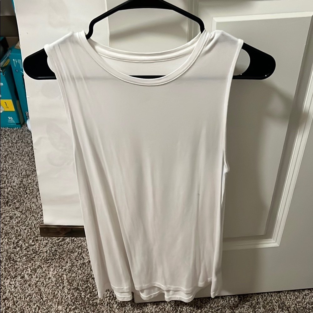 A New Day White Muscle Tee